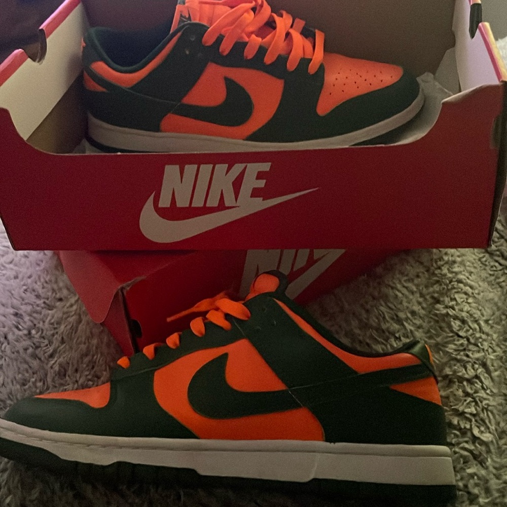 Nike dunk Miami Hurricane